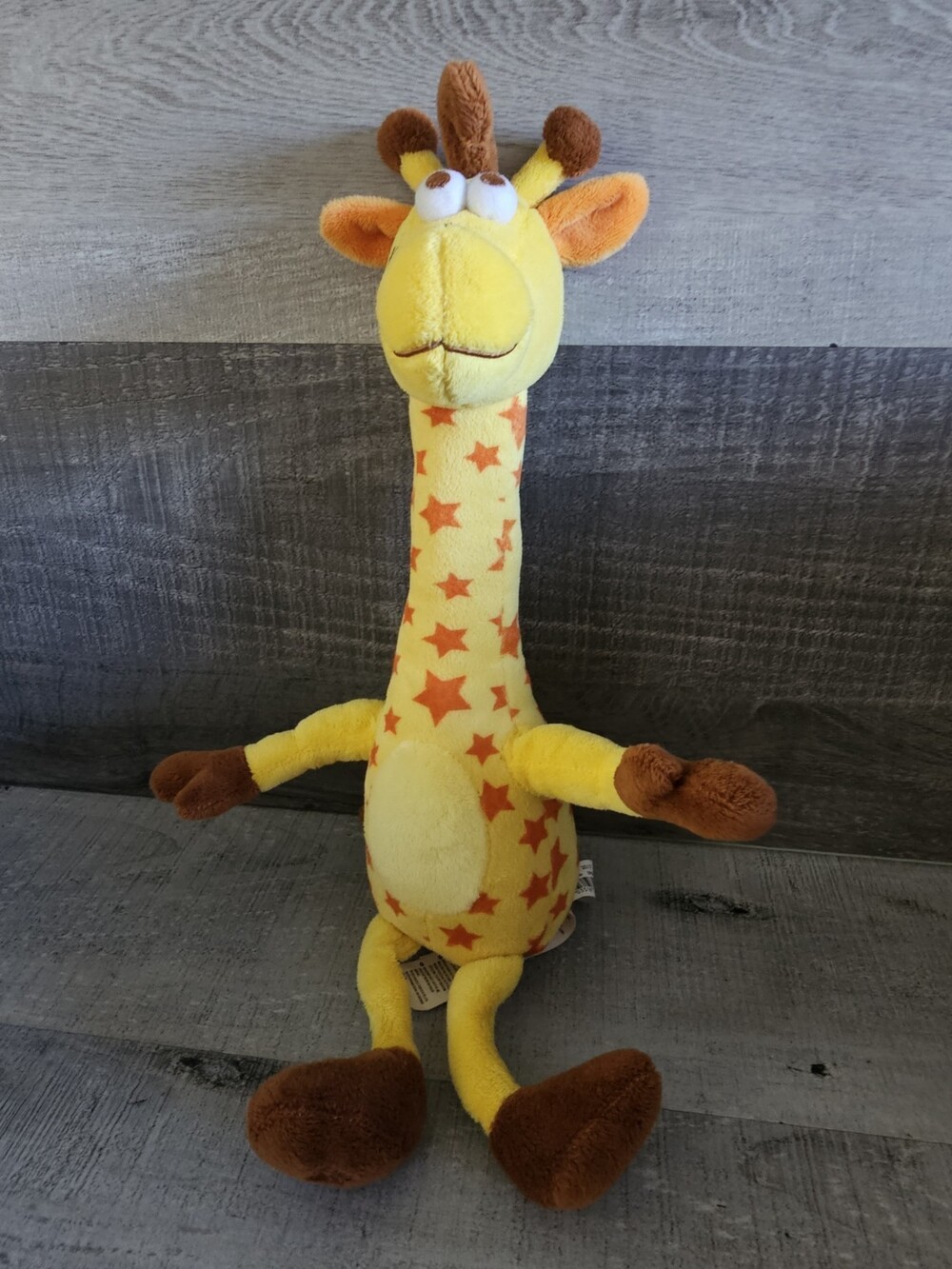 12" Vtg Geoffrey Toys R Us Giraffe Stuffed Animal Plush Orange Yellow Zoo